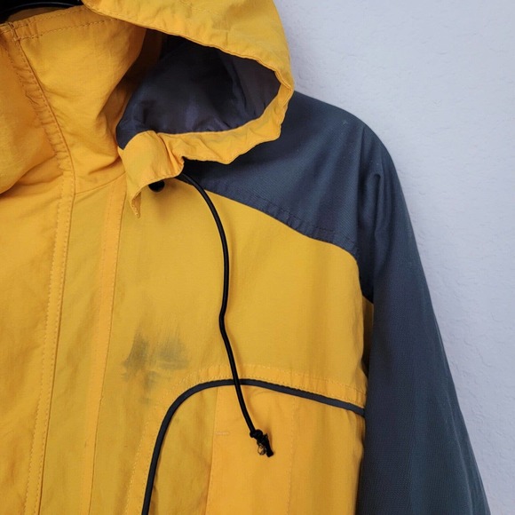 Gerry Mens Yellow & Grey Ski Coat Jacket Hooded Size M - Picture 3 of 9
